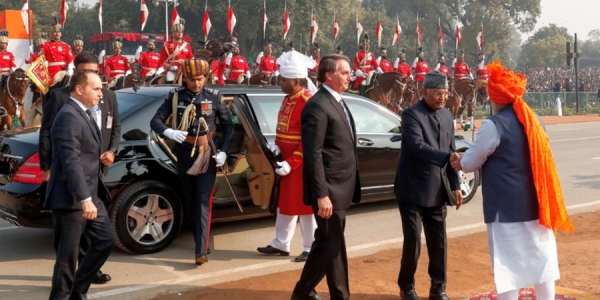Bolsonaro acompanhou as festividades do Dia da República da Índia 
