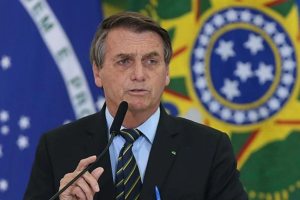 Presidente Jair Bolsonaro durante discurso em Brasília em 25 de março de 2021. (Foto: Fabio Rodrigues Pozzebom/Agência Brasil)